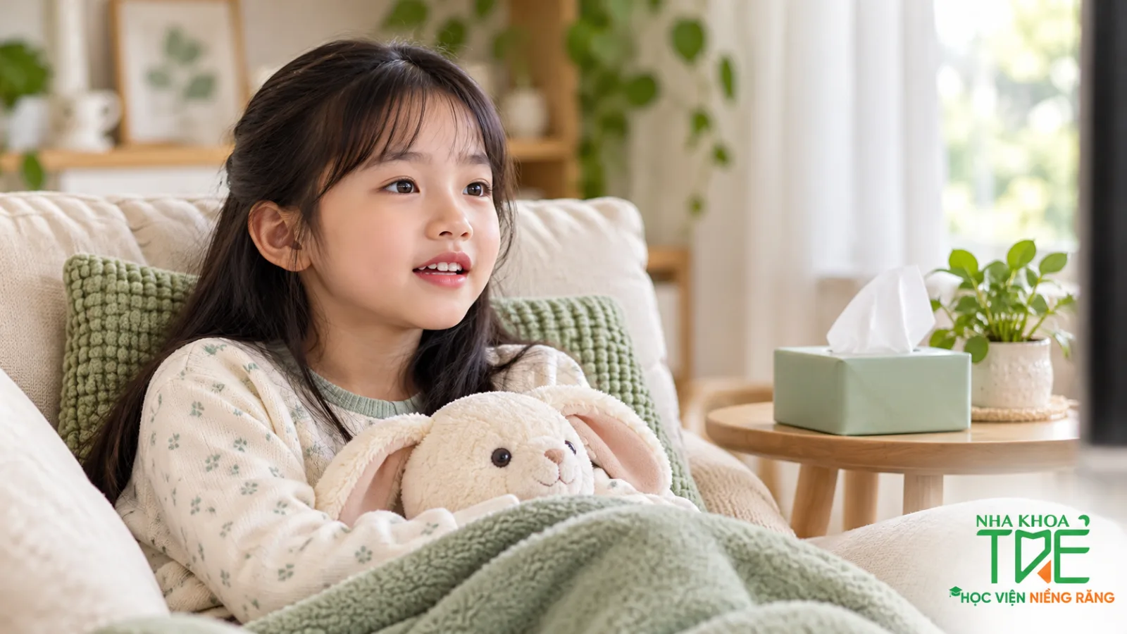 Bé há miệng thở khi xem tivi, dấu hiệu trẻ thở bằng miệng do nghẹt mũi