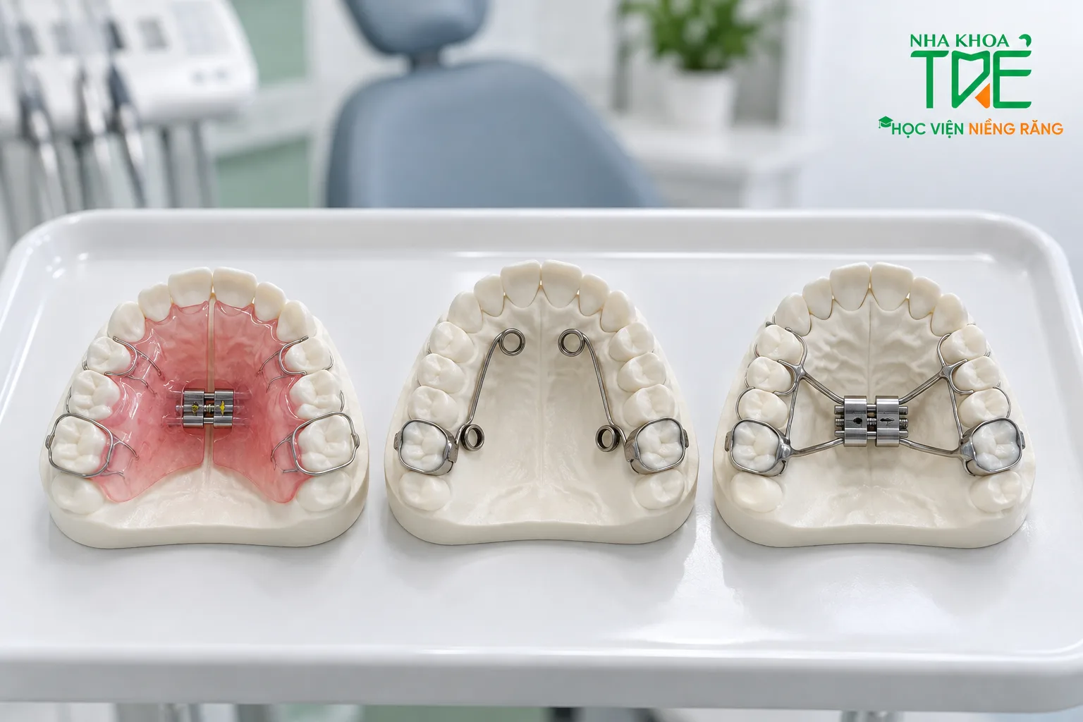 Các loại khí cụ nong hàm cho trẻ: hàm nong tháo lắp, quad-helix và khí cụ nong nhanh