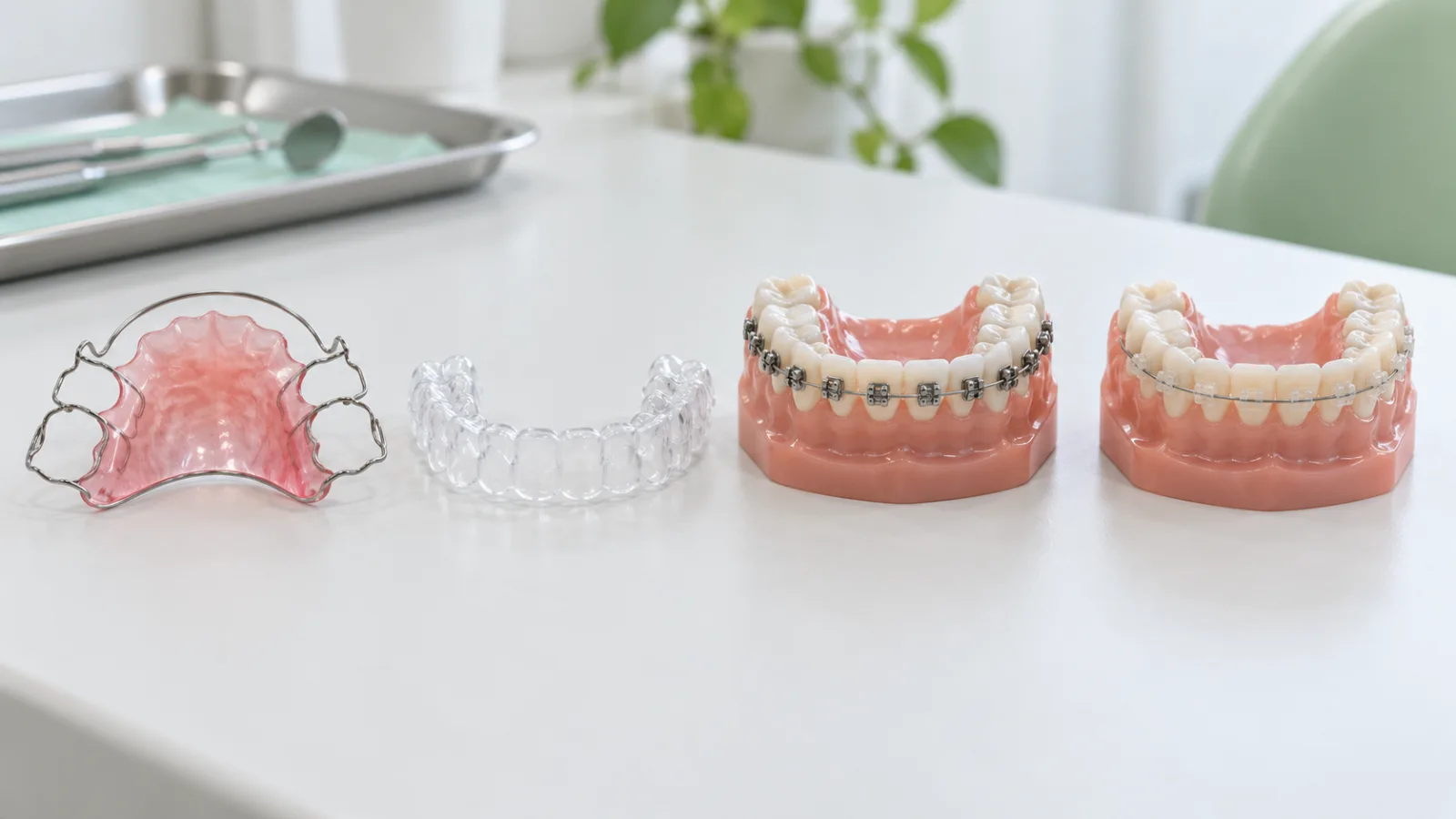 Các phương pháp niềng răng cho trẻ: khí cụ tháo lắp, khay trong suốt, mắc cài kim loại và mắc cài sứ