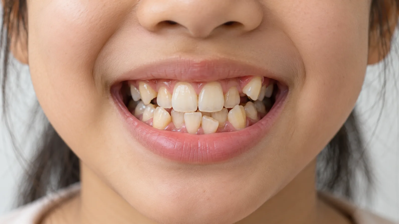 Răng mọc lộn xộn ở trẻ: răng cửa chen chúc, răng nanh mọc lệch ra ngoài
