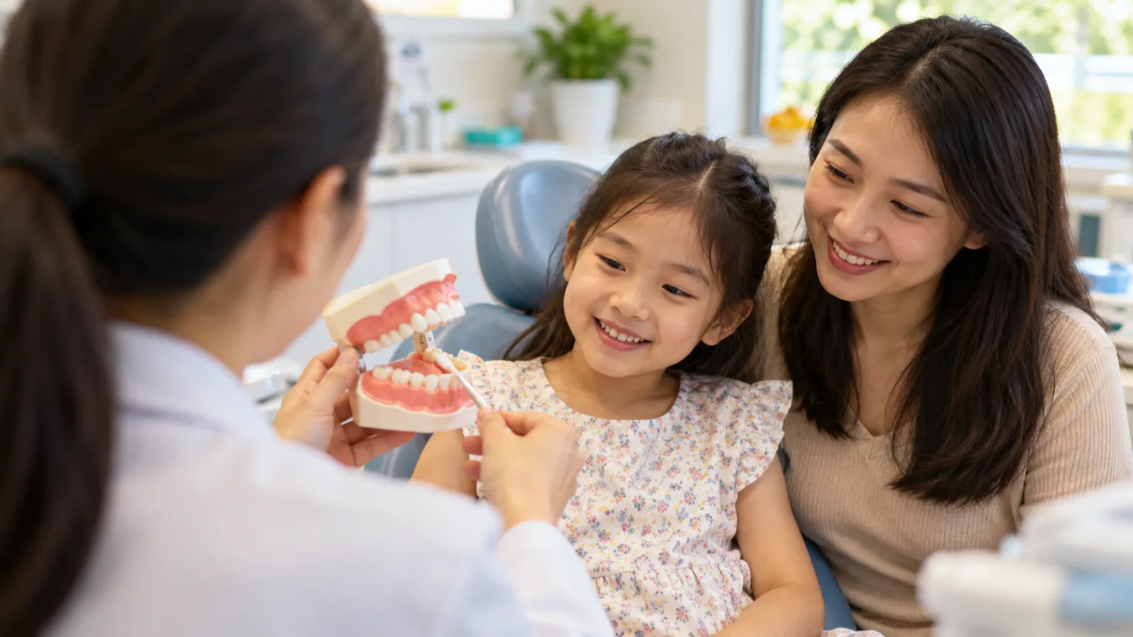 Bác sĩ Nha Khoa Trẻ khám chỉnh nha cho bé gái 7 tuổi